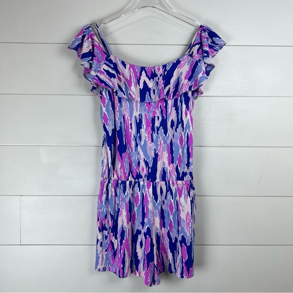 Lilly Pulitzer Medium Klea Shorts Romper Amethyst - Picture 2 of 8